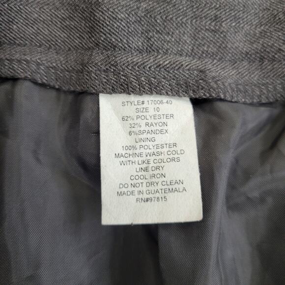 Gray straight less dress pants size 10 - Picture 4 of 6